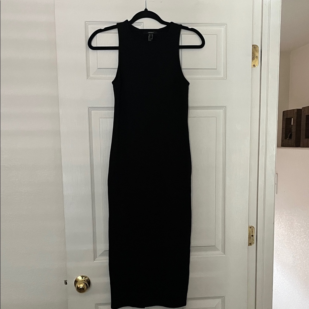 Forever 21 Black Midi Dress